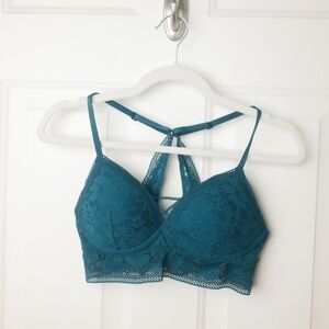 Victoria’s Secret Size Medium Long Line Teal Bralette